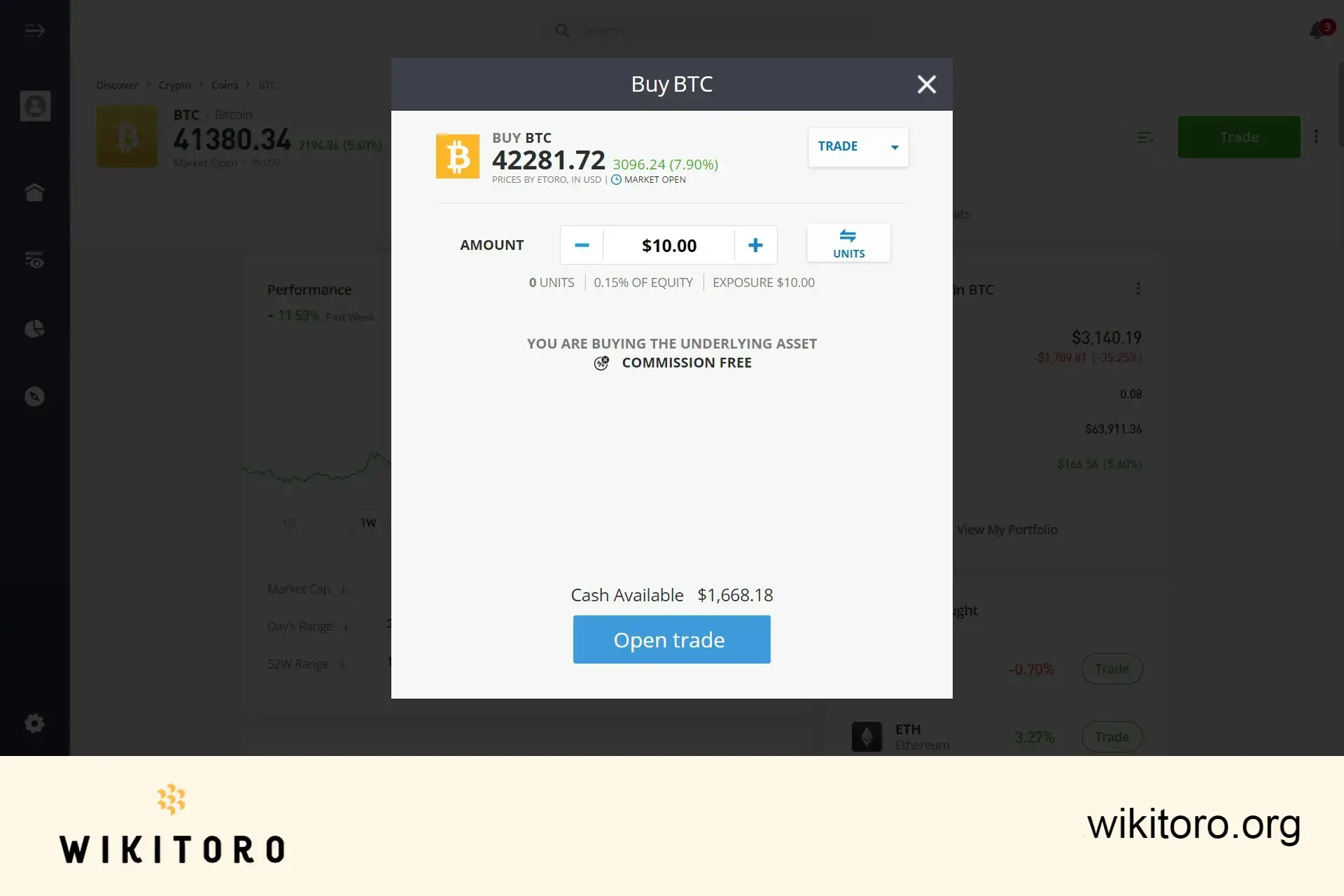 Bitcoinin ostaminen eTorolla