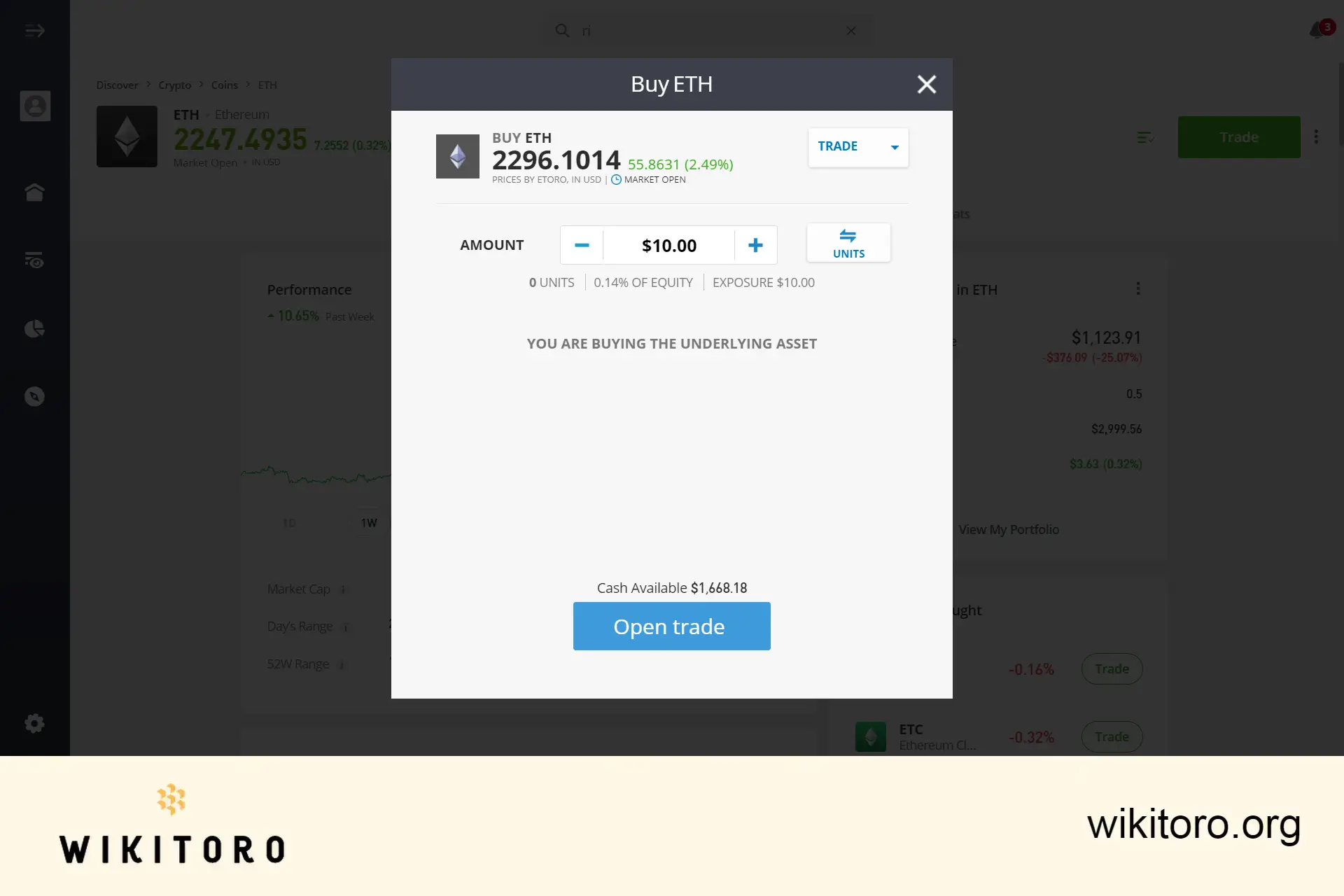 Ethereumin ostaminen eTorolla